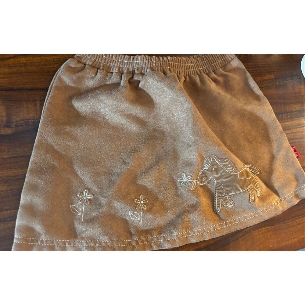 Letop Brown Suede Horse Skirt Size 6